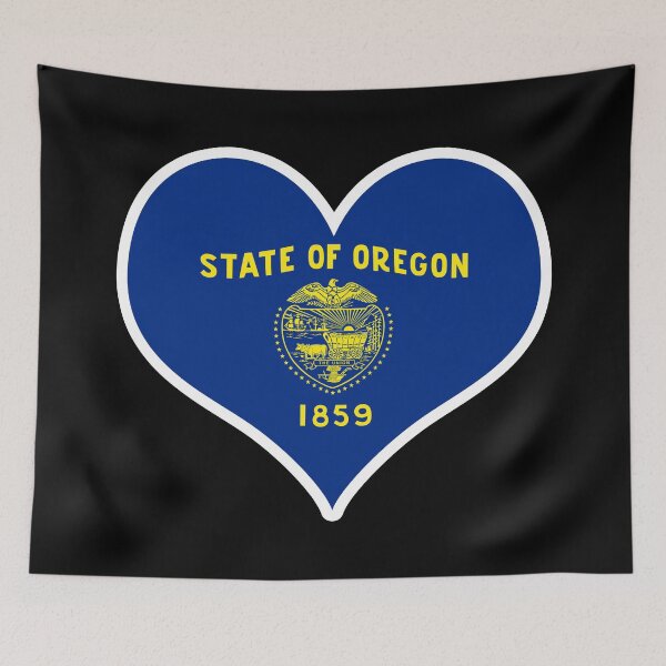 Item preview, Oregon US State Flag Heart designed and sold by PKHalford.
