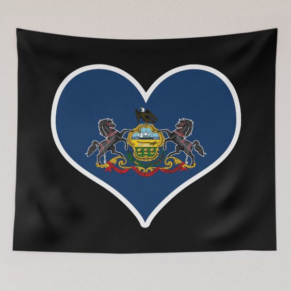 Item preview, Pennsylvania US State Flag Heart designed and sold by PKHalford.