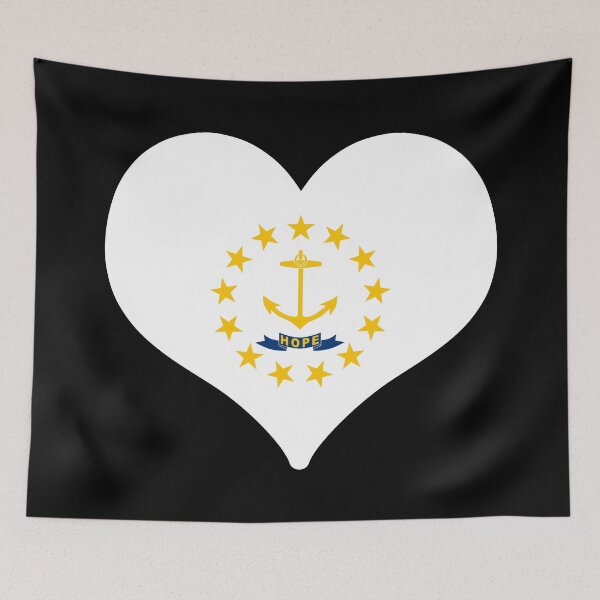 Item preview, Rhode Island US State Flag Heart designed and sold by PKHalford.