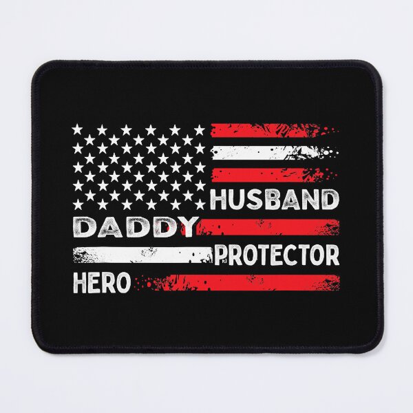 Item preview, Husband Daddy Protector Hero Fathers Day American Flag designed and sold by Abaddon-art.