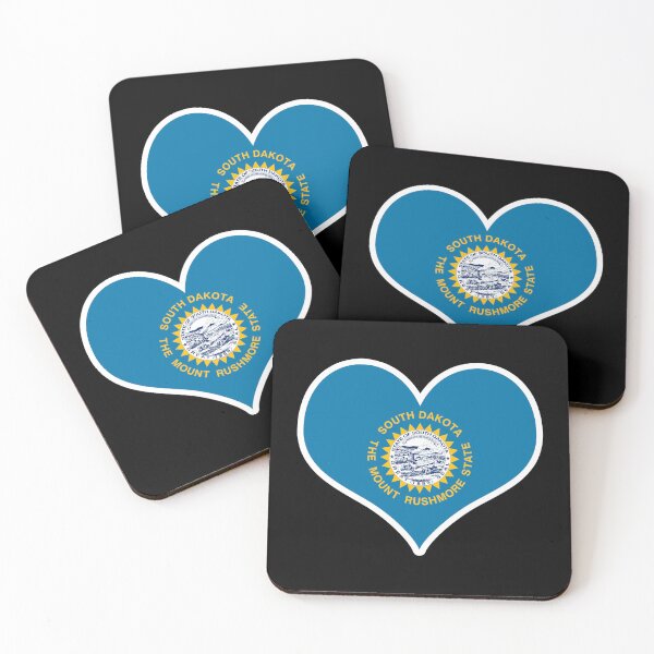 Item preview, South Dakota US State Flag Heart designed and sold by PKHalford.
