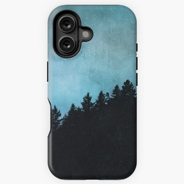 Vista previa del artículo con la obra «All I Need // Romantasy Moody Wilderness Act Blue Dream Night Sky Stars Forest With Cascadia Trees », diseñado y vendido por Tordis Kayma.