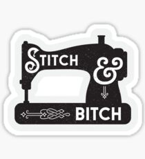 Stitch and Bitch Sewing Machine Sticker