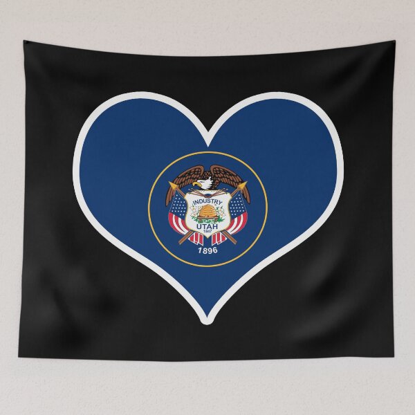 Item preview, Utah US State Flag Heart designed and sold by PKHalford.