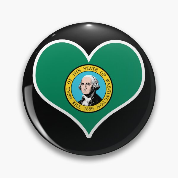 Item preview, Washington US State Flag Heart designed and sold by PKHalford.