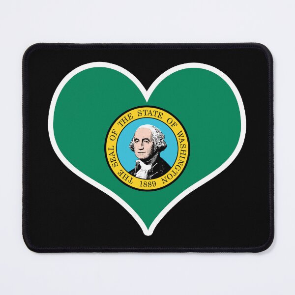 Item preview, Washington US State Flag Heart designed and sold by PKHalford.