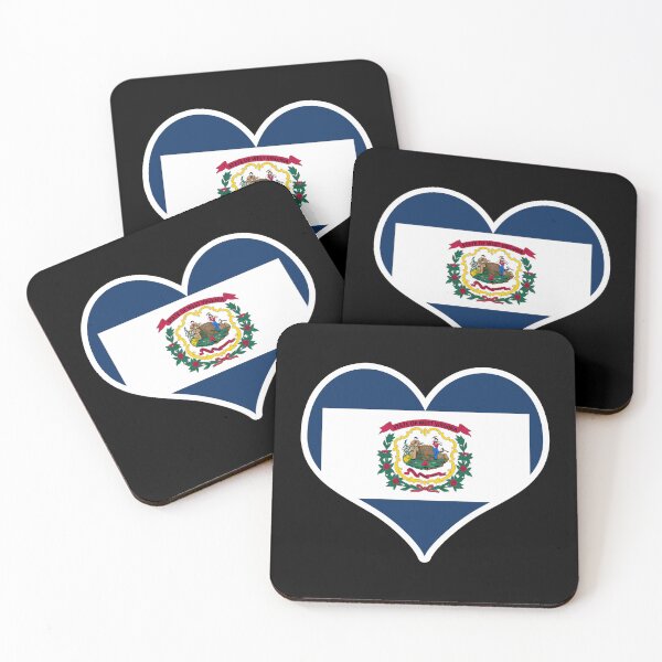 Item preview, West Virginia US State Flag Heart designed and sold by PKHalford.