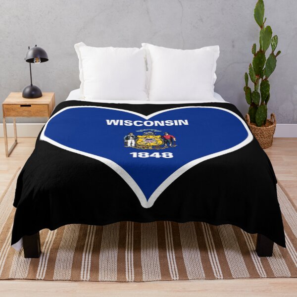 Item preview, Wisconsin US State Flag Heart designed and sold by PKHalford.