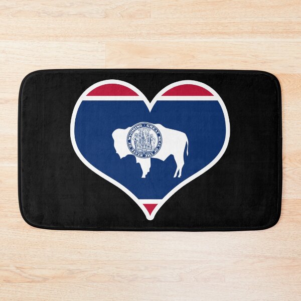 Item preview, Wyoming US State Flag Heart designed and sold by PKHalford.