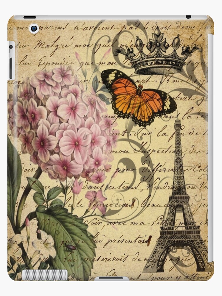 Funda y vinilo para iPad «vintage botánica hortensia floral arte botánico»  de lfang77 | Redbubble