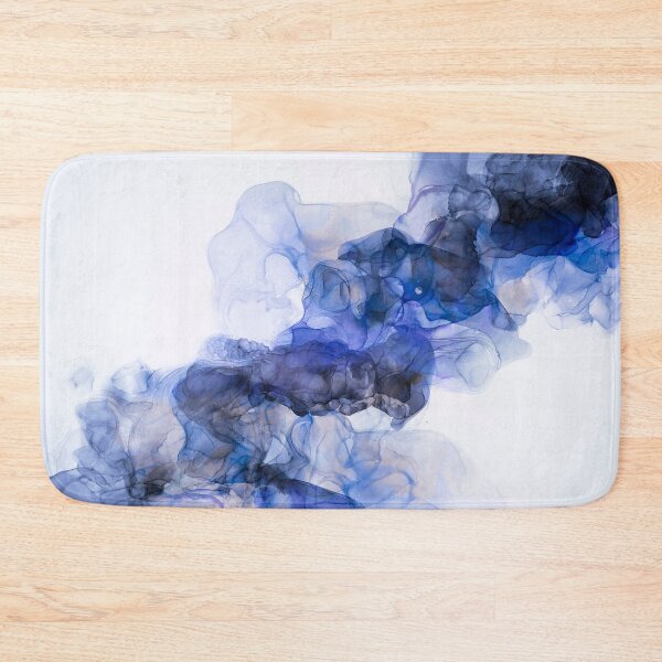 Item preview, Liquid Ink Texture Colorful Painting Midnight Blue designed and sold by artsandsoul.