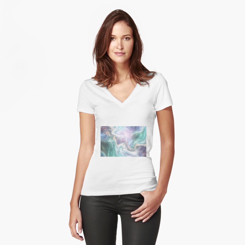 Item preview, Fitted V-Neck T-Shirt designed and sold by krinichnaya.