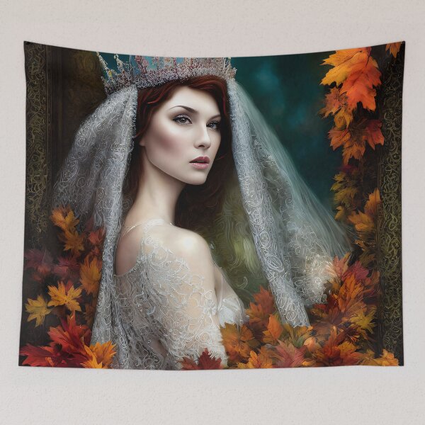 Item preview, Queens Autumn Veils  designed and sold by @adorcharm Modern & Classic AI Art.