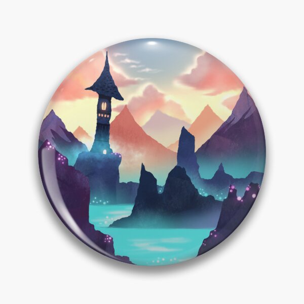 Item preview, Magical lake with tower designed and sold by Moniartprints.