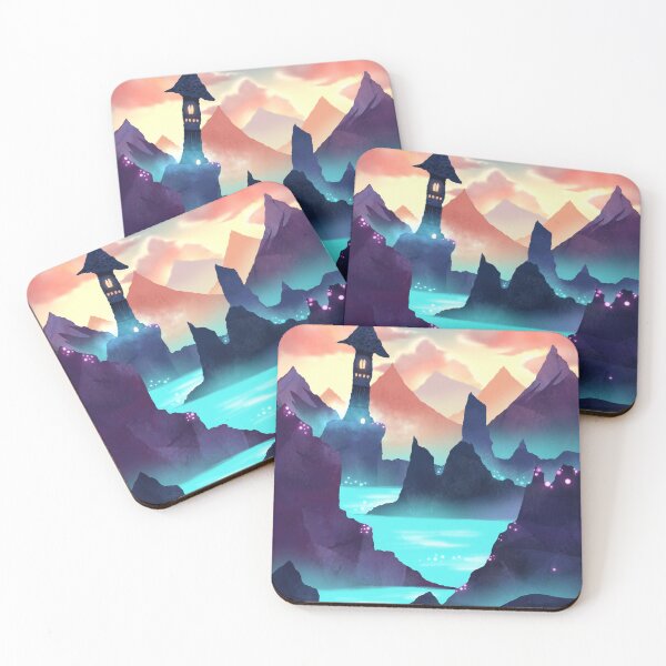 Item preview, Magical lake with tower designed and sold by Moniartprints.