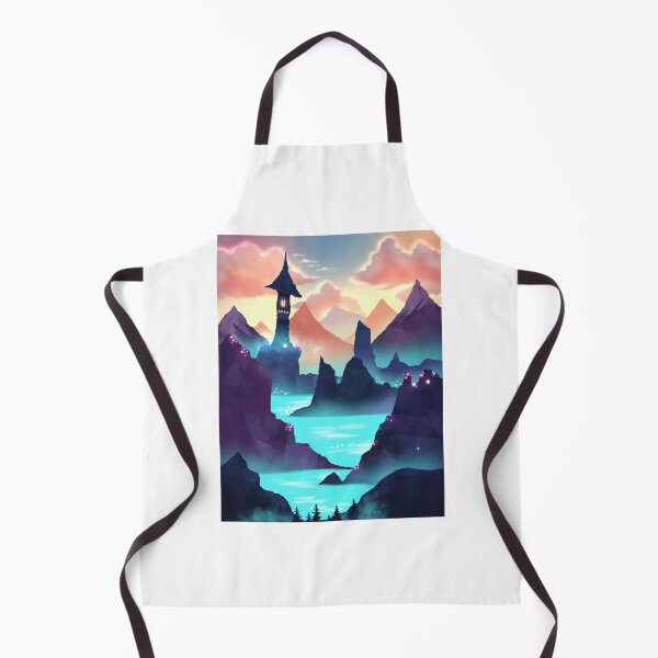 Item preview, Magical lake with tower designed and sold by Moniartprints.