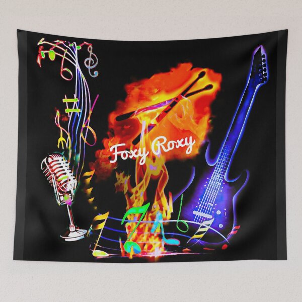 Item preview, Foxy Roxy Rock n Roll Music Pillow designed and sold by Annariaart.