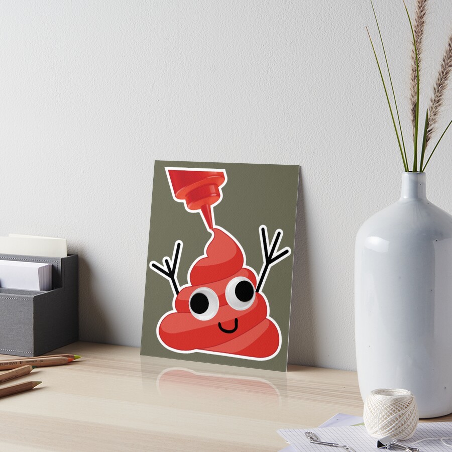 "Ketchup Poop Emoji" Art Board Print for Sale by RobynKelby82 Redbubble