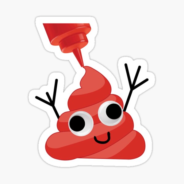 "Ketchup Poop Emoji" Sticker for Sale by RobynKelby82 Redbubble