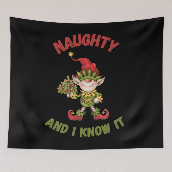 Item preview, naughty and i know it - Elf with Christmas tree designed and sold by Georgy09.