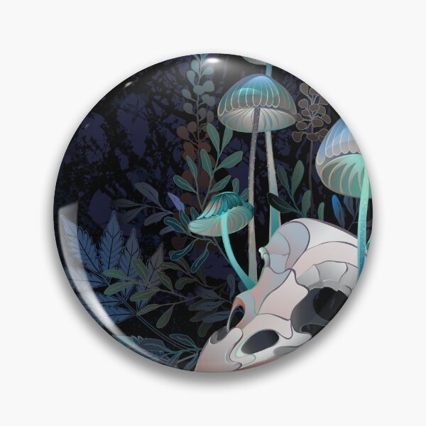 Item preview, Bird Skull with Mushrooms designed and sold by Blackmoon9.