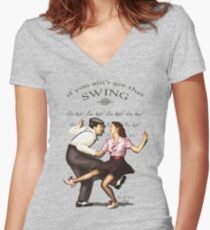 Lindy Hop Women's Fitted V-Neck T-Shirt