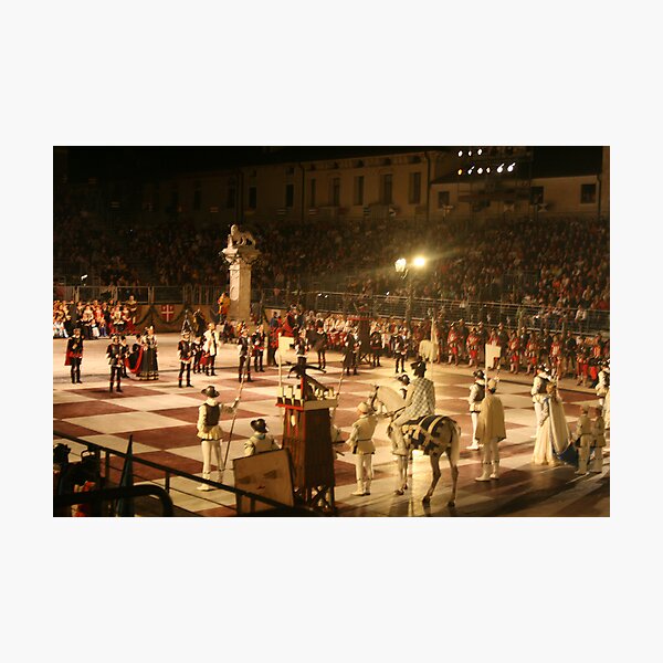 Marostica Chess Game Photographic Print