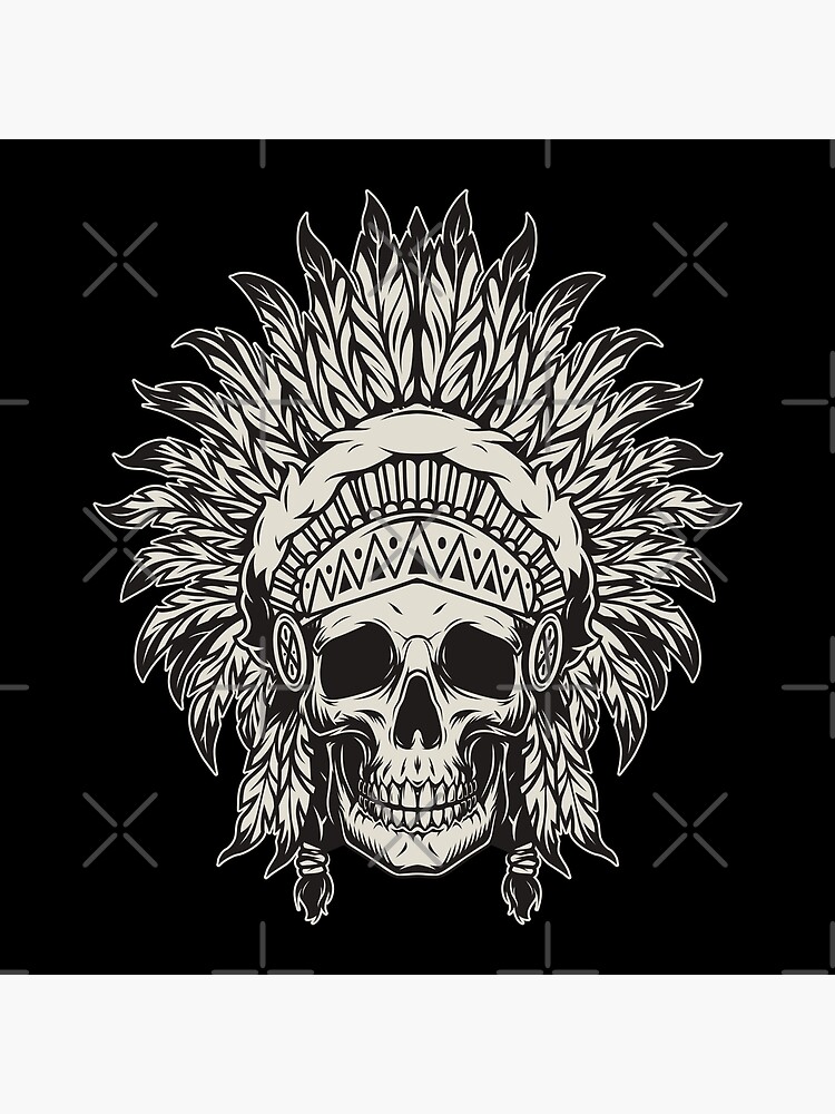 Native American Indian Chief Skull T-shirt, Traditional Feathers Headdress, American  Indian Skull Hipster Hippie, Gifts for men and women, men's shirt  Essential T-Shirt for Sale by DeepikaSingh