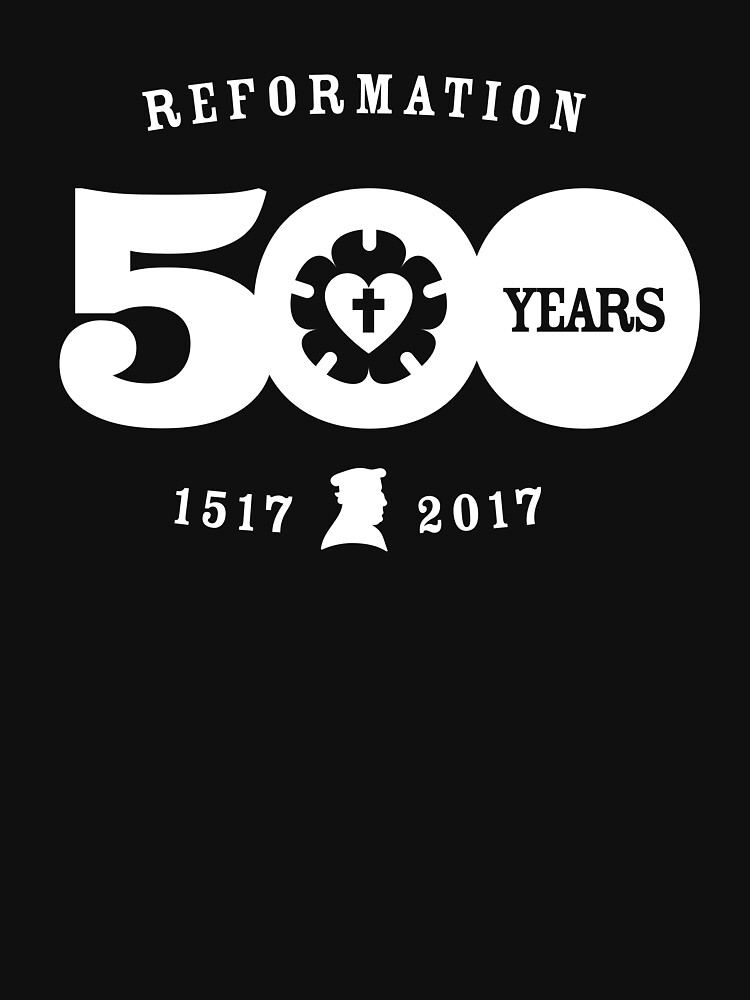 Reformation 500 Year Anniversary Luther Rose T-Shirt by DOODL
