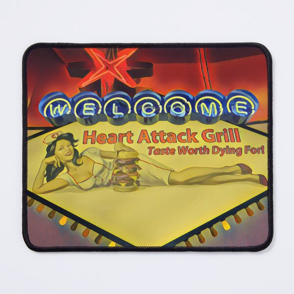 Item preview, Heart Attack Grill Sign Taste Worth Dying For designed and sold by TastyTonic.