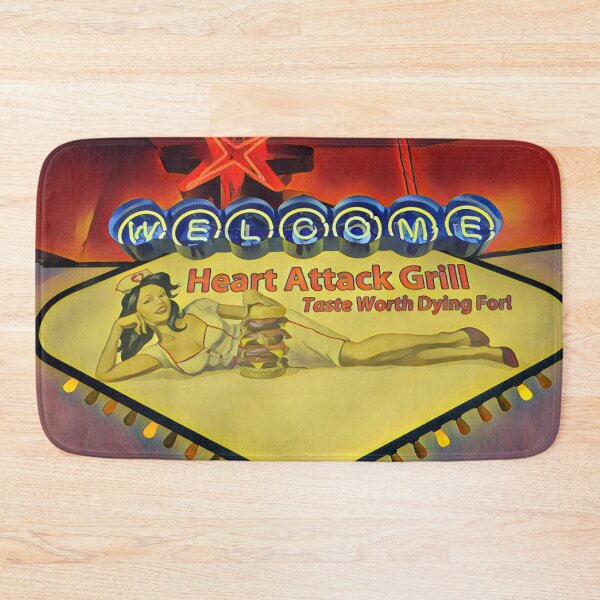 Item preview, Heart Attack Grill Sign Taste Worth Dying For designed and sold by TastyTonic.