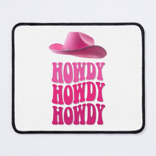 Item preview, Preppy Room Decor - Pink Cowboy Hat with Howdy Repeat Text Design for Preppy Room Decor designed and sold by Shop Your Aesthetic.