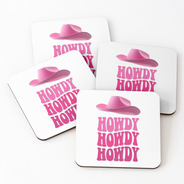Item preview, Preppy Room Decor - Pink Cowboy Hat with Howdy Repeat Text Design for Preppy Room Decor designed and sold by Shop Your Aesthetic.