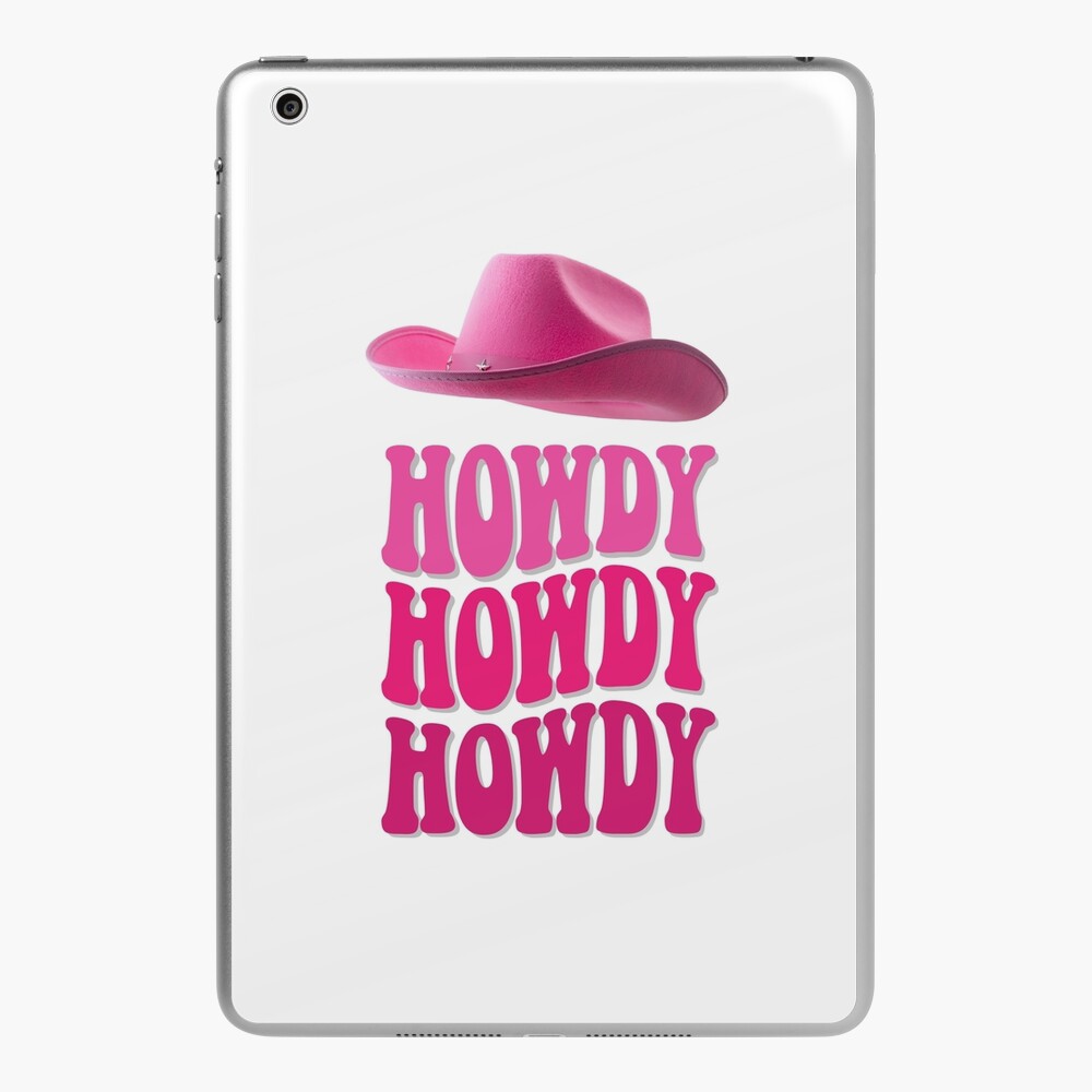 iPad-Hülle & Skin for Sale mit Preppy Room Decor – Pinker Cowboyhut mit  Howdy Repeat Text Design für Preppy Room Decor von Shop Your Aesthetic