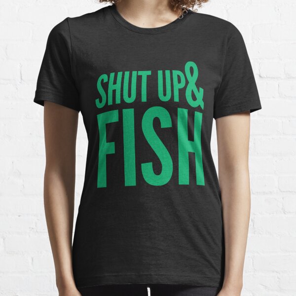 Shut Up And Fish Vintage Fishing Gifts Shirts Men Vintage T-Shirt