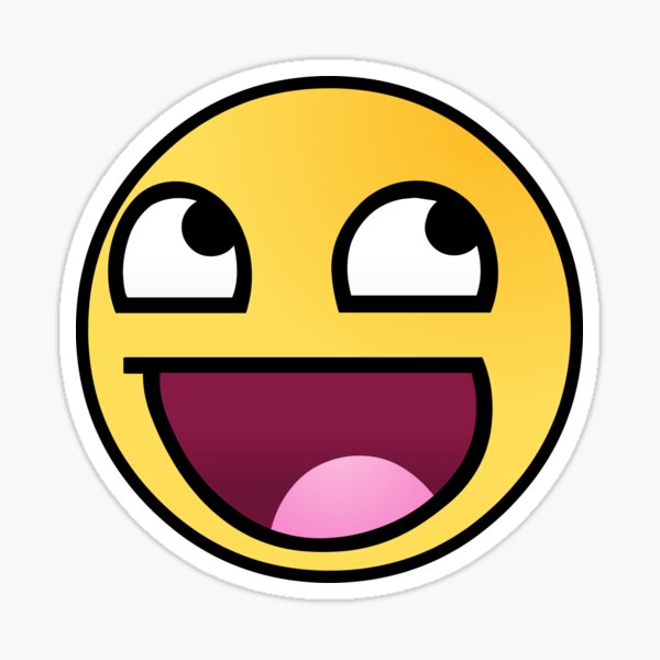 Awesome face emoji Pegatina