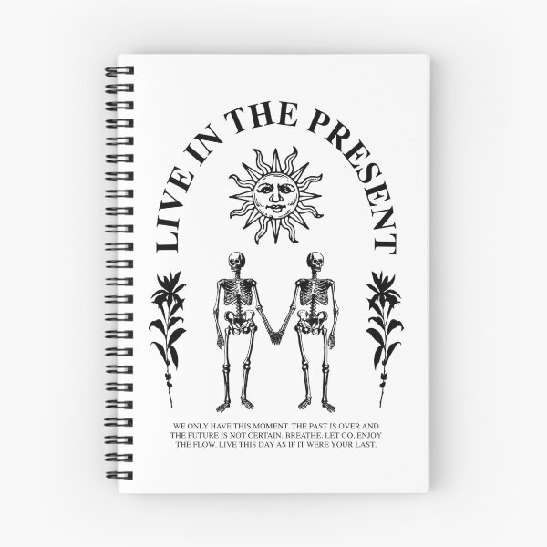 Item preview, Live In The Present - Philosophical Spiritual Skeleton designed and sold by NobodysHero.
