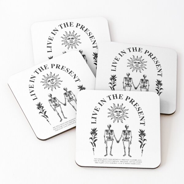 Item preview, Live In The Present - Philosophical Spiritual Skeleton designed and sold by NobodysHero.