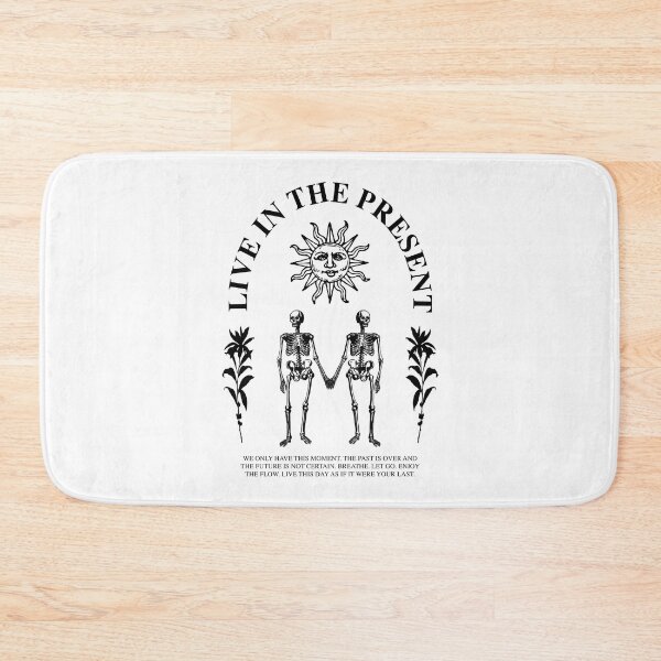 Item preview, Live In The Present - Philosophical Spiritual Skeleton designed and sold by NobodysHero.