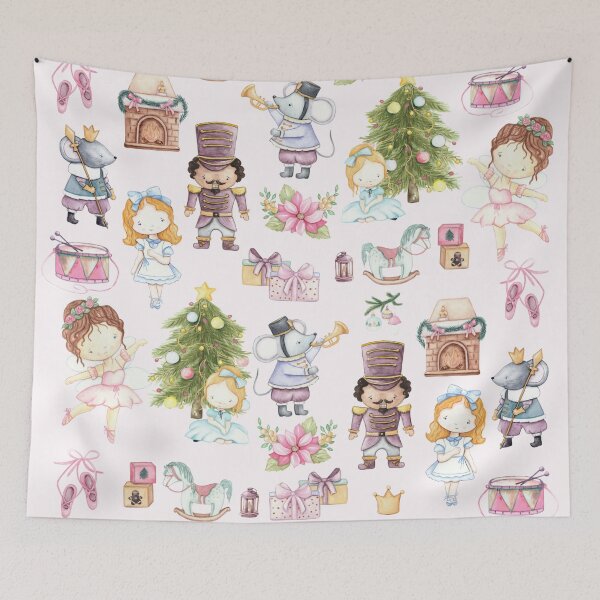 Item preview, Nutcracker Ballet Christmas Pattern designed and sold by aprincessinsp.