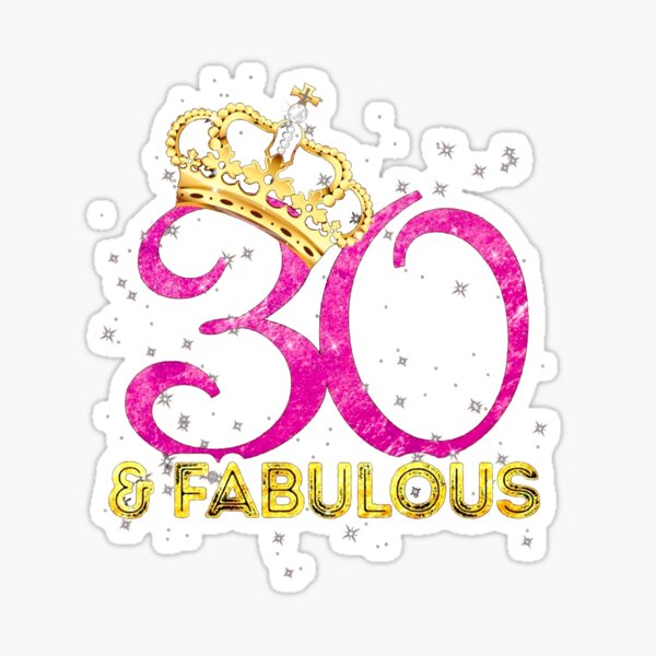 30 corona 30 cumpleaños 30 años Pegatina