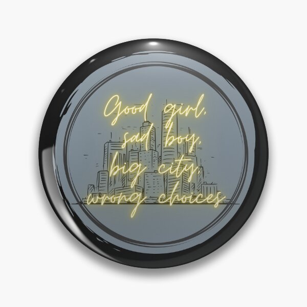 Item preview, Question... Taylor Swift- Midnights- Good girl, sad boy, big city, wrong choices Black Outline designed and sold by abriddley.