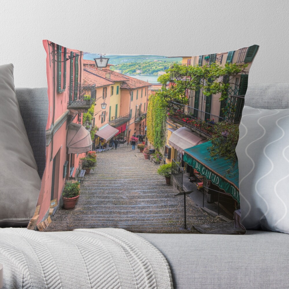 Bellagio I, Lake Como, Lombardy, Italy Lumbar Pillow