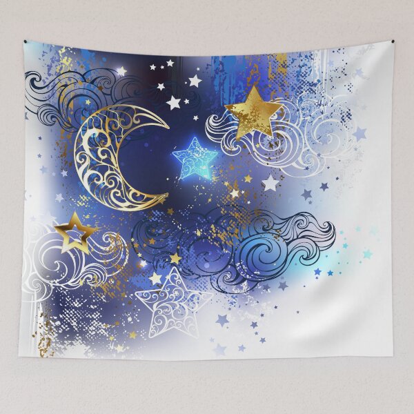 Item preview, Golden Crescent on Blue Paint designed and sold by Blackmoon9.