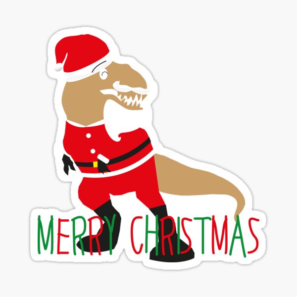 Item preview, Merry Christmas red Santa Claus dinosaur designed and sold by Bird4771.