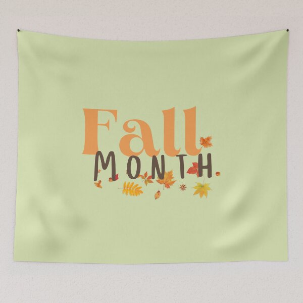 Item preview, Fall Month with Leaves designed and sold by PerezStoreArt.