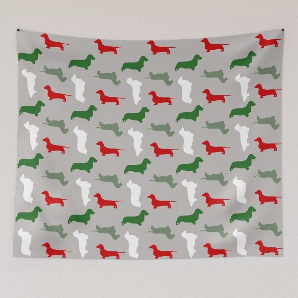Item preview, "Christmas Ash" - Christmas Dachshund Pattern  designed and sold by CanisPicta.