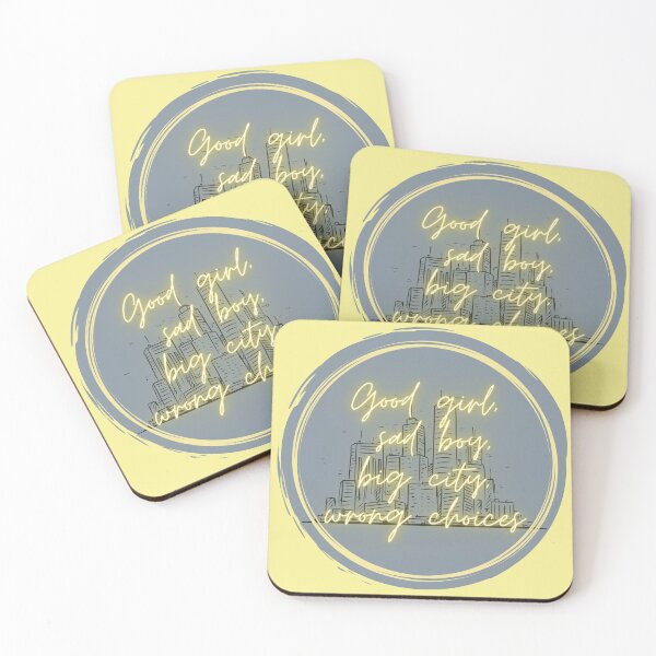 Item preview, Good girl, sad boy, big city, wrong choices- Question...- Midnights- Taylor Swift Yellow Outline designed and sold by abriddley.