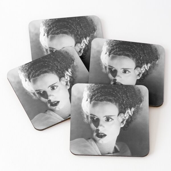 Item preview, Bride of Frankenstein, Black and White, Creepy Vintage Halloween Art designed and sold by vintagevivian.