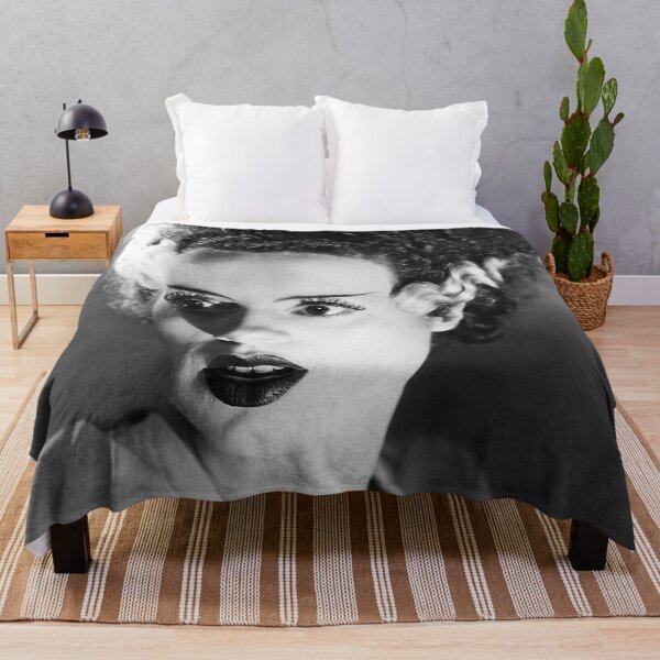 Item preview, Bride of Frankenstein, Black and White, Creepy Vintage Halloween Art designed and sold by vintagevivian.